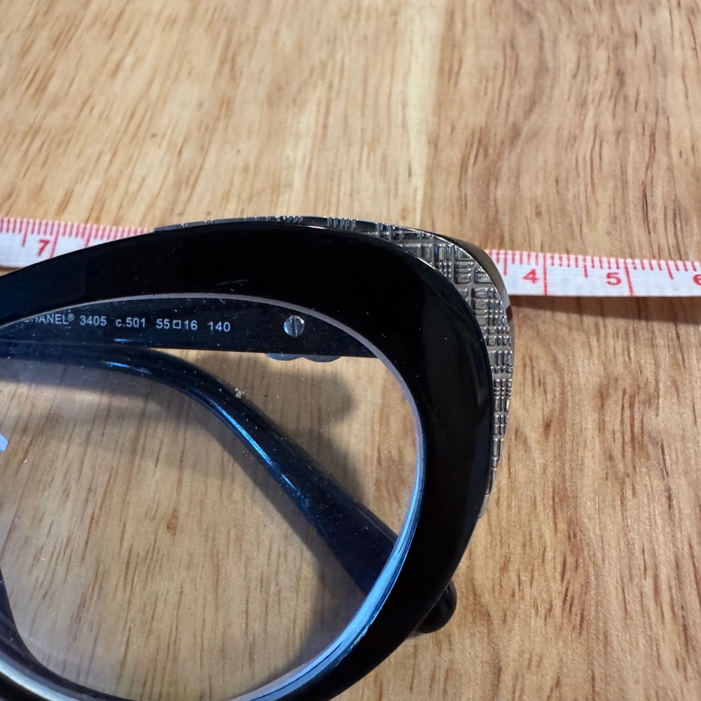 Chanel Black Cat-Eye Oversized prescription Glasses for frames AS IS - Picture 2 of 8